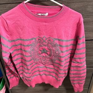 Pink and Gray Crew Neck Sweater size M